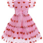 Imekis Toddler Valentines Day Outfit Girl: Valentines Day Dress Kids Princess Tulle Dresses Cupid Photoshoot 7Th 8Th Birthday Te