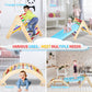 Gome Toddler 5In1 Play Gym With Ramp & Detachable Arch, Indoor Climbing Triangle Set For Sliding Or Rocking