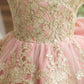 Nnjxd Baby Girl Dress Flower Embroidery Princesstutu Pageant Party Gown 2006 Pink Size(120) 4-5 Years