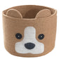 Homeypine Dog Shaped Basket, Large Woven Cotton Rope Animal Storage Basket For Kids, Baby Laundry Basket For Toys, Towels, Blank
