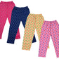 IndiWeaves Girls Regular Fit Cotton Pajama Pants Pack of 4 | All Over Printed Multicolor Pyjama Bottoms | Soft Breathable Nightw