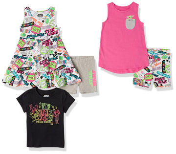Amazon Essentials Disney  Marvel Frozen  Princess Girls Mix-And-Match Outfit Sets (Previously Spotted Zebra), Star Wars Rebel, L