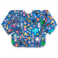 Bumkins Sleeved Baby or Toddler Bib, Smock, Waterproof Fabric, Fits Ages 624 Months, DC Comics Wonder Woman