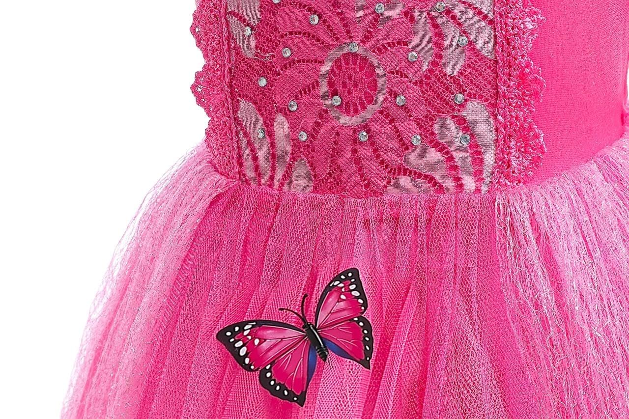 Dressy Daisy Girls' Princess Fancy Dress Up Costume With Accessories Christmas Halloween Outfit Butterfly Size 6X-8 Hot Pink