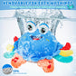 YUANNA Baby Toys 1 Year Old 6-12 Month Tummy Time Toys Crawling Musical Crab Plush Toy Dancing Walking Moving Bouncing Sensory T