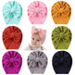 Cinaci 8 Pack Knotted Big Bowknot Hair Bow Turban Hats Beanie Caps Headwraps For Baby Girls Infants Toddlers Kids