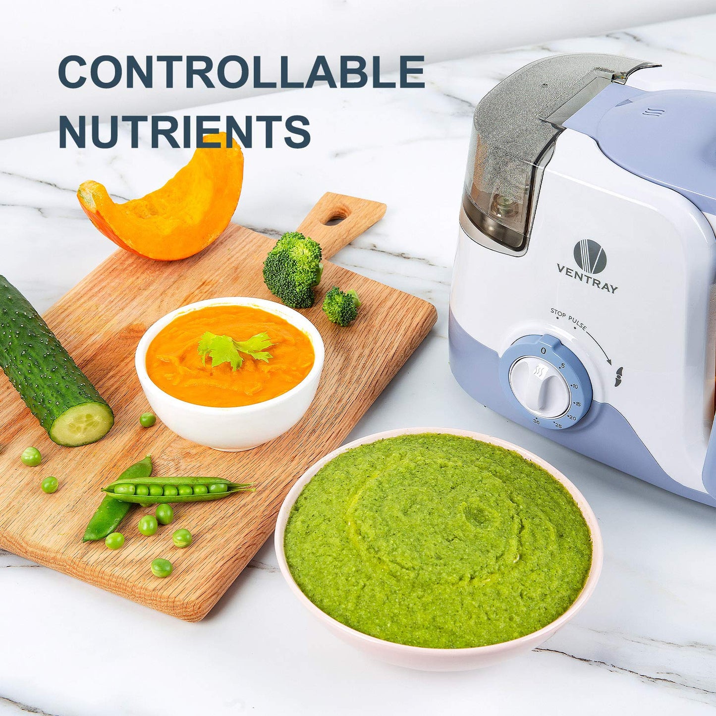 Ventray Baby Food Maker Steamer And Blender Baby Food Processor Steamer Puree Blender All-In-One Puree Machine Baby Food Warmer