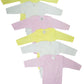 Girls Pastel Long Sleeve Onezie 6 Pack