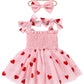 Imekis First Valentines Day Baby Girl Outfit: Toddler Valentines Day Dress Romper Headband Infant Cupid Photoshoot Newborn Tulle