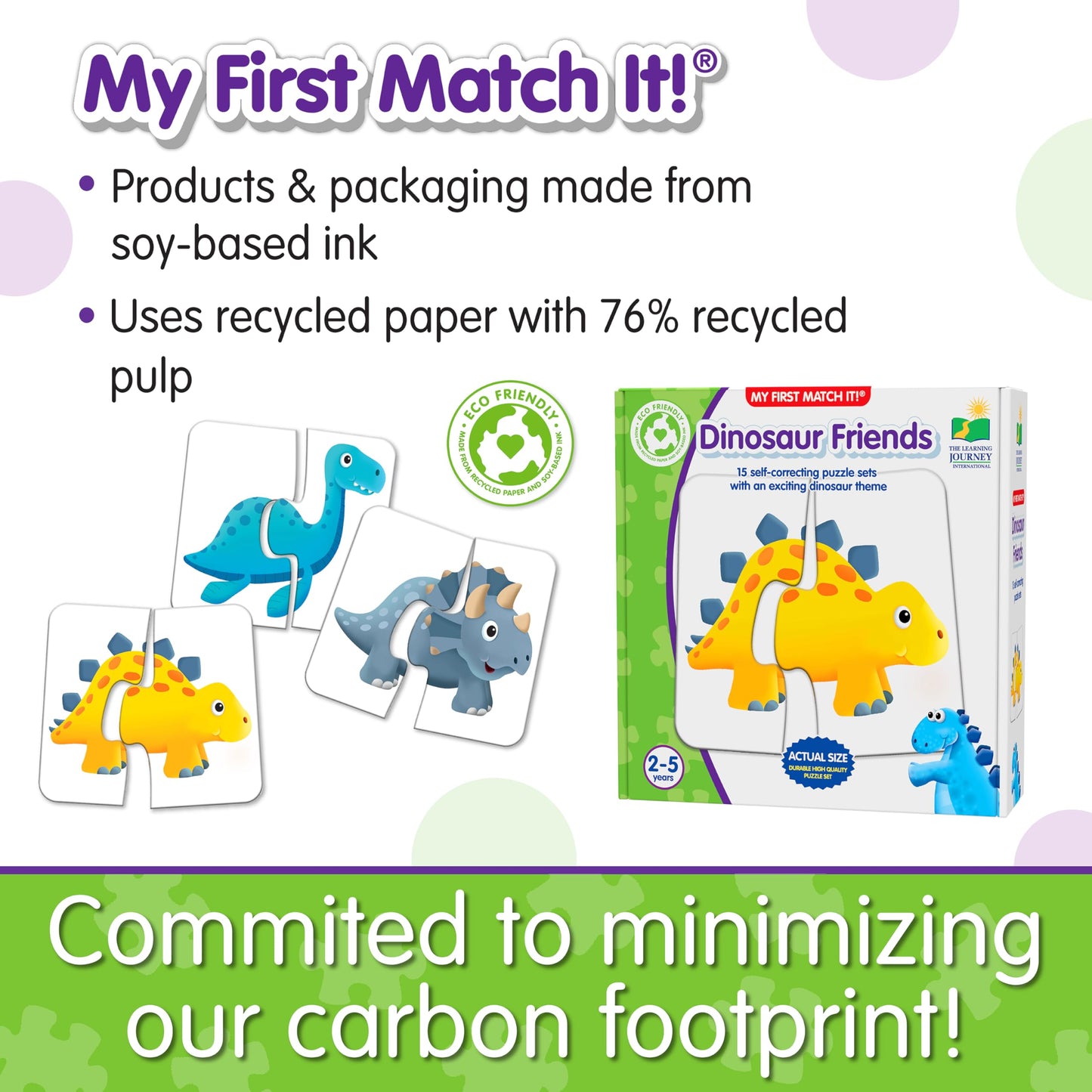 The Learning Journey: My First Match It - Dinosaurs - 2 Year Old Toys, Puzzles for Toddlers, Toddler Puzzle, Educational Toys fo