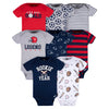Gerber Baby Boy'S 8-Pack Short Sleeve Onesies Bodysuits, Sports Blue, 12 Months