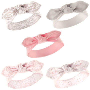Hudson Baby Unisex Cotton And Synthetic Headbands, Gray Feather, 0-24 Months