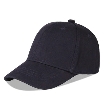 Langzhen Cotton Outdoor Toddler Girls Boys Plain Baseball Cap Baby Infant Structured Adjustable Hat For Kids Sun Hat (S-Black)