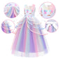 Unicorn Princess Dress Up Clothes For Little Girls - Costume, Jewelry And Headband (6-7 Years, Unicorn Princess 5C)