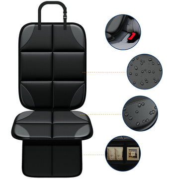 Car Seat Protector Mho+All 2 Pack Auto For Child Baby Car Seats - Large Carseat Sit Savers Mat With Waterproof 600D Fabric & 2 S