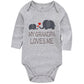 Acwssit My Grandpa Loves Me Baby Boy Clothes Unisex Funny Baby Girl Baby Bodysuit 0-3 Months Graylong