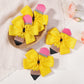 Choicbaby Hair Bows For Girls 5 Inch Yellow Pencil Hair Clips Back To School Hair Bows Clips Ribbon Hair Barrettes With Alligato