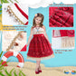 Ofihido Princess Costume For Girls,Princess Dress For Kids With Accessories,Halloween Costume For Girls Kids Dress Up (7-8 Years