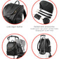 Skip Hop Diaper Bag Backpack: Evermore, Multi-Function Baby Travel Bag 6 In 1, Black