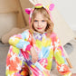 Newplush Child Onesie Girls Boys Halloween Costumes Coloful Cloud Unicorn Animal Pajama For Christmas (6-8 Years)