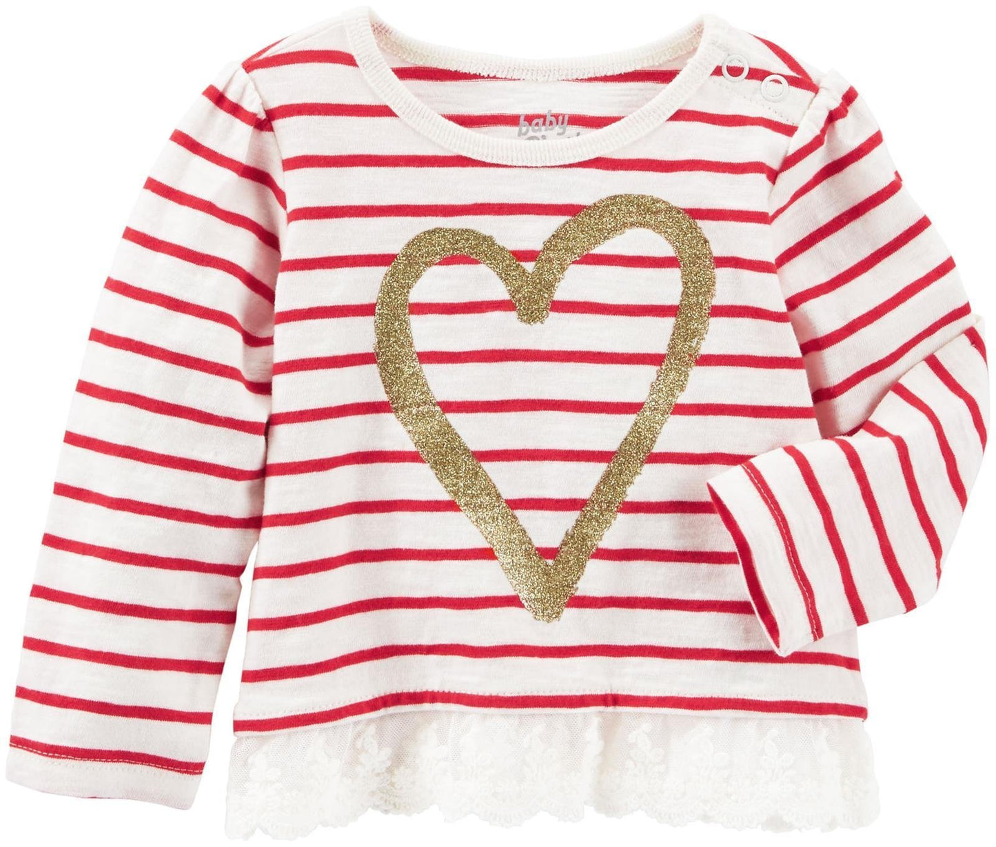 Oshkosh B'Gosh Baby Girls' Single Bodysuit 11556210, Stripe, 6M