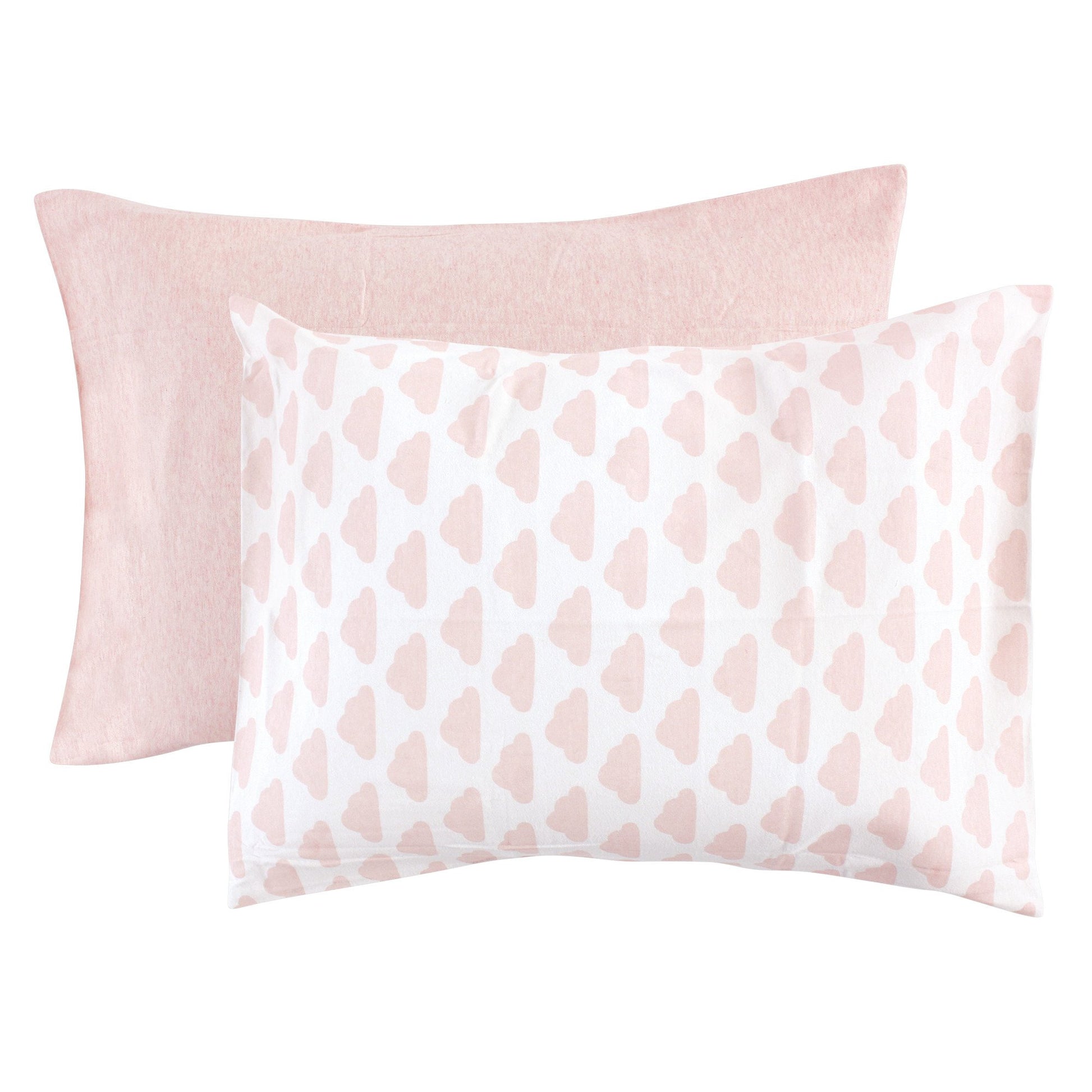 Hudson Baby Unisex Baby And Toddler Cotton Toddler Pillow Case, Heather Pink Cloud, One Size