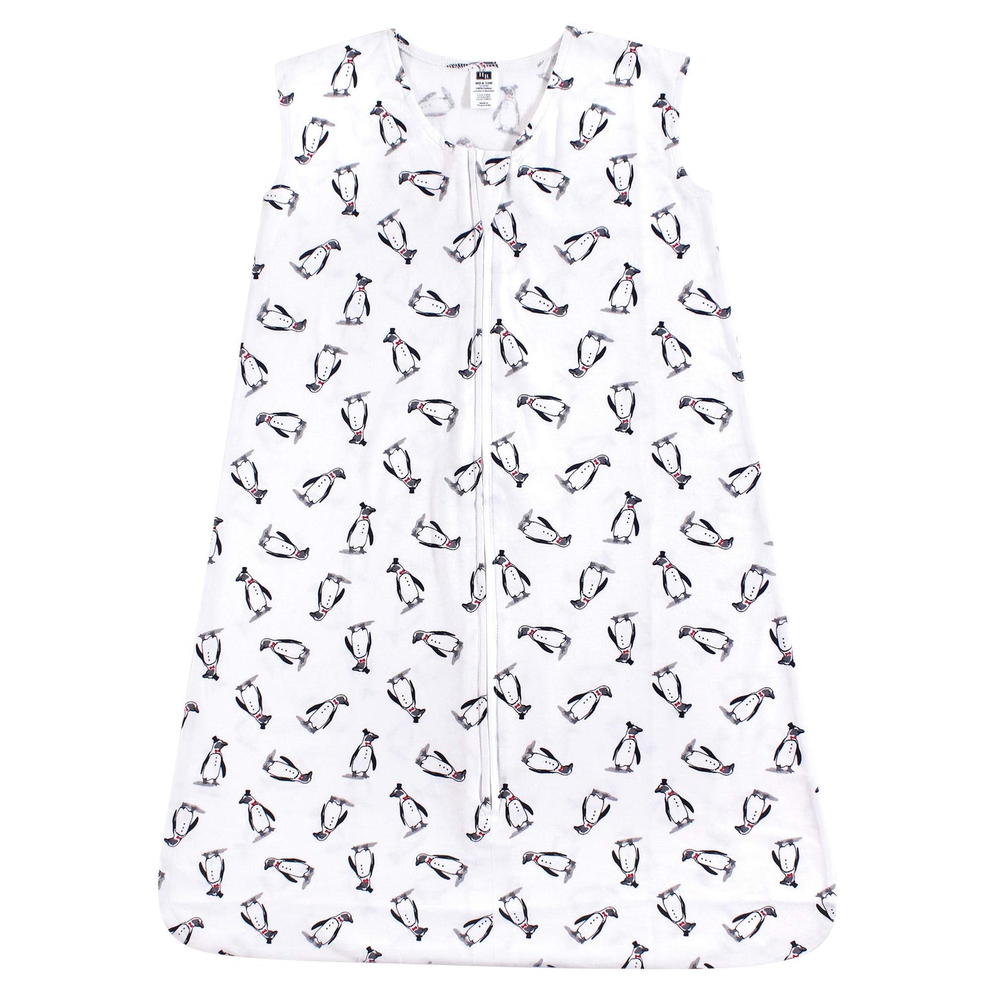 Hudson Baby Unisex Baby Cotton Sleeveless Wearable Sleeping Bag, Sack, Blanket, Penguins, 0-6 Months