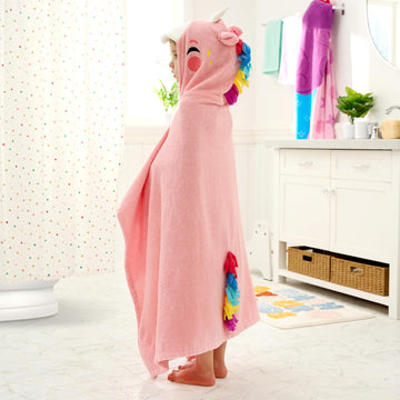 Joiedomi Unicorn Hooded Towel For Kids - Soft 100% Cotton Bath Beach Towel - 30' X 50' For Kids 3-10 Years - Toddler Pool Towe