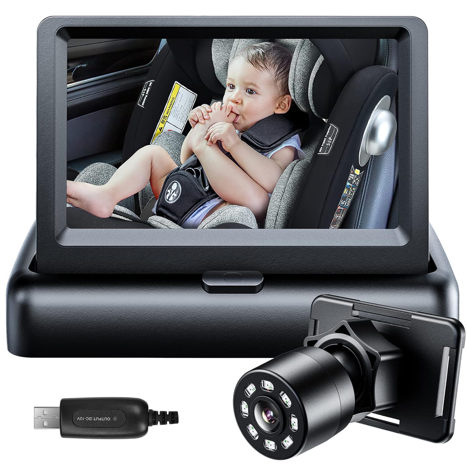 Itomoro Baby Car Camera, View Infant in Rear Facing Seat with Wide Crystal Clear View,USB Easy Install car Camera for Baby 1080P