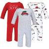 Hudson Baby Unisex Baby Cotton Coveralls Christmas Scene, 6-9 Months