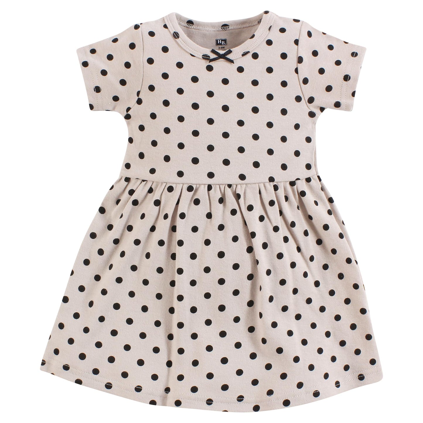Hudson Baby Baby Girls Cotton Dresses, Neutral Pink Floral, 12-18 Months