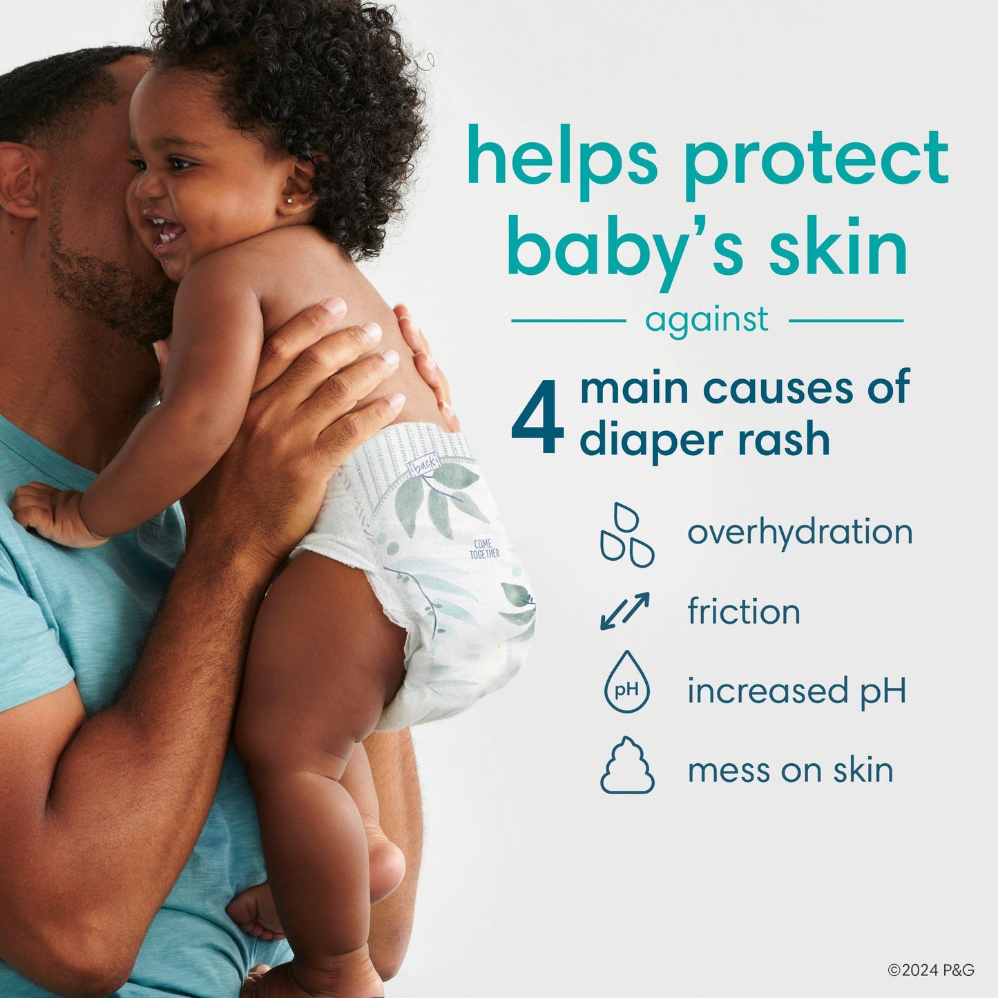 Pampers Baby Diapers - Pure Protection - Size 1, 132 Count, For Up To 100% Leakproof, Premium Plant-Based Skin Protection