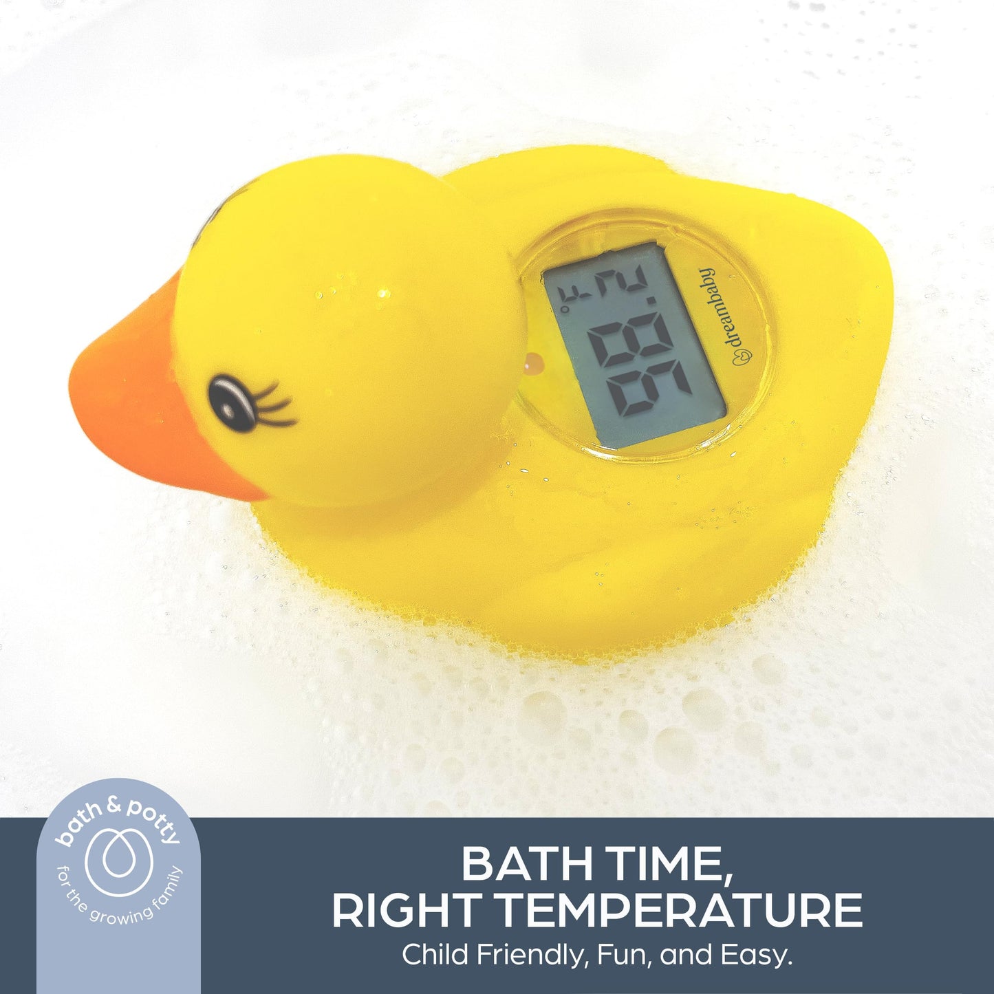 Dreambaby Room And Bath Baby Thermometer Safety Toy- Model L321 - Reliable Temperature Readings - Yellow Duck