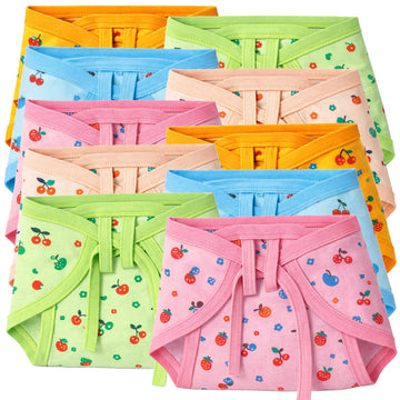 Newborn Baby Langot Cloth Nappy Diaper, Multicolor, 06 Months, Pack Of 10