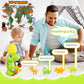 EKUEASYKU Dinosaur Bath Toys for Kids Ages 1-3 2-4 4-8 Toddler Bath Toys Whirling Waterfall Water Toys Fishing Games Bathtub Bat