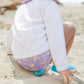 Green Sprouts I Play Kids' Toddler Long Sleeve Rashguard, White, 4T