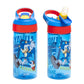 Zak Designs Sonic The Hedgehog Kids Water Bottle With Spout Cover And Built-In Carrying Loop, Made Of Durable Plastic, Leak-Proo