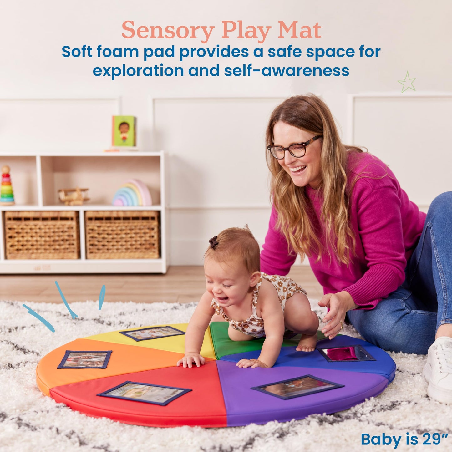 Ecr4Kids Softzone Picture Me Play Mat, Activity Mat, Assorted