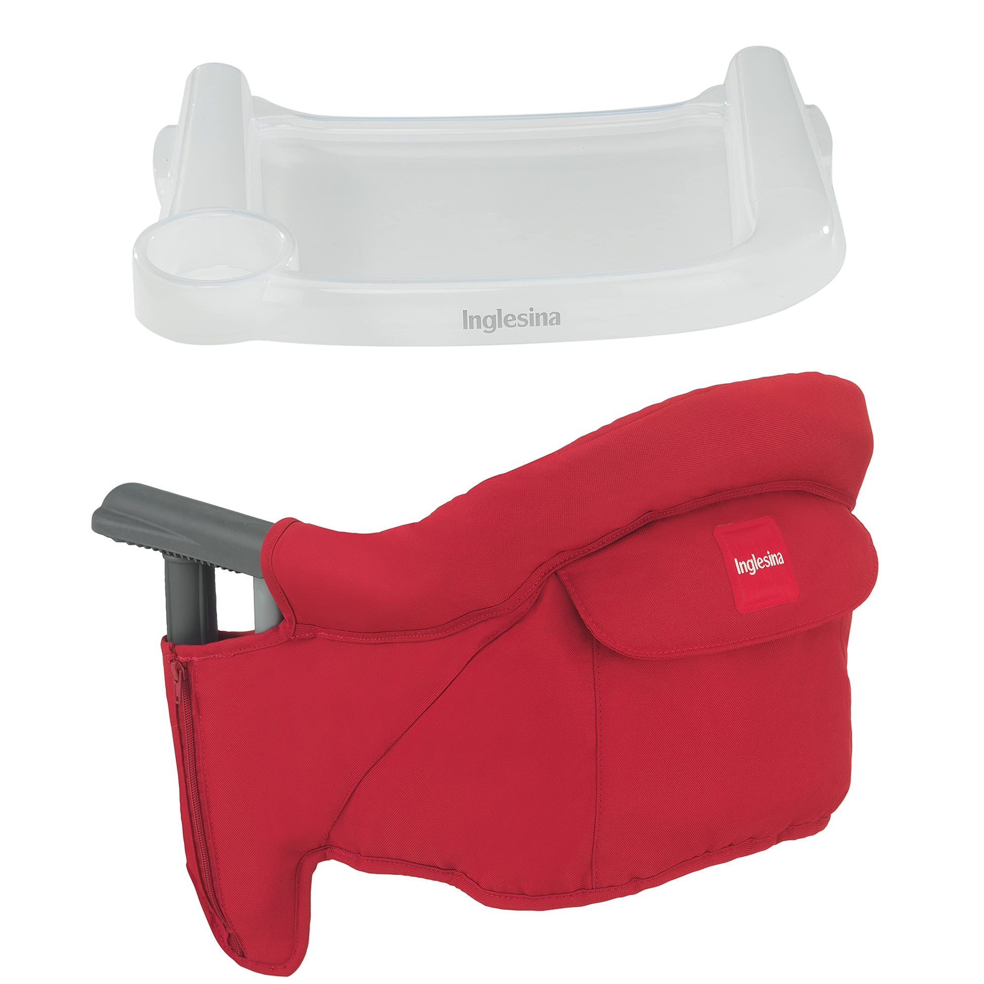 Inglesina Fast Table Chair - Red + Fast Dining Tray - Portable High Chair for Baby & Toddlers, Infant 6-36 Months - Fits Tables 