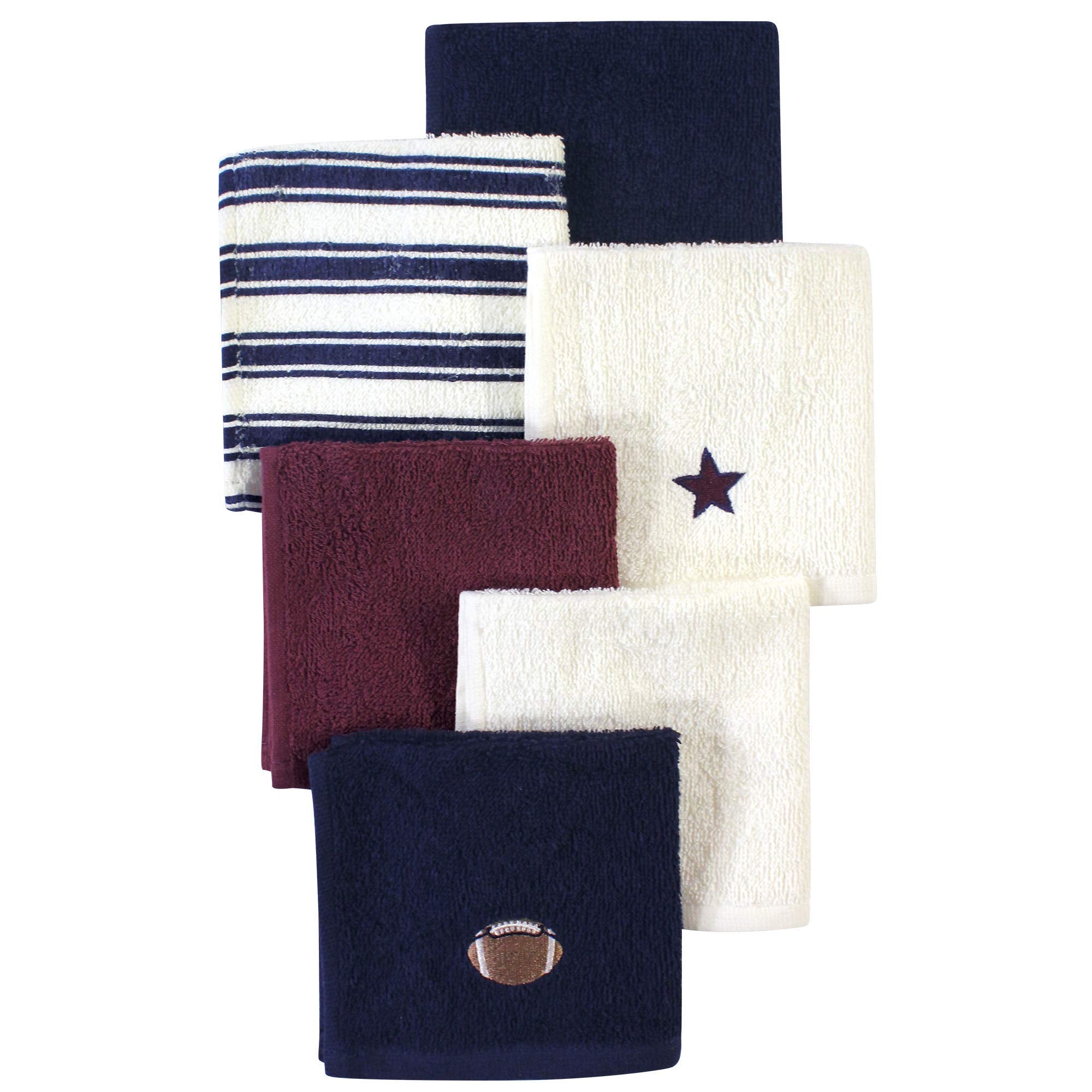 Hudson Baby Unisex Baby Super Soft Cotton Washcloths, Football, One Si – Cutebab WBCBBB08NLTSVMX