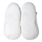 Little Things Mean A Lot Girls Cotton Batiste Shoe Embroidered with Tiny Braid and Rosebud - Size 2