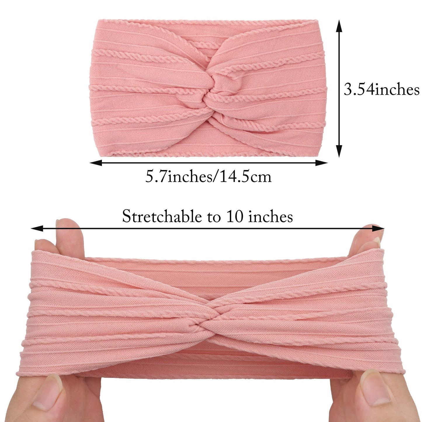 Bbgifts 15Pcs Baby Nylon Headbands 3.5 Inches Handmade Jacquard Weave Elastic Headbands For Baby Girls Newborn Infant Toddlers K
