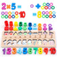 GeroCrew Wooden Montessori Toys for Kids Toddler Number Puzzles Sorter Counting Shape Stacker Stacking Game Preschool Toys for B