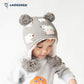 Langzhen Toddler Kids Infant Winter Hat,Earflap Knit Warm Cap Fleece Lined Beanie For Baby Boys Girls (Polar Bear - Grey, S(46-4