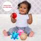 ROHSCE Soft Spiky Sensory Balls - No Hole Wheat Straw Soft Toys for Toddlers 1-3 Multicolor Bath Gifts Montessori Toys Baby Ball