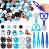 EZdhuawuse Winter Animals Sensory Bin Fillers - 267Pcs Winter Fine Motor Toys Colorful Counting Sorting Toys for Kids, Felt Pola
