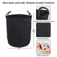 Xuanguo Black Cotton Rope Laundry Basket Hamper For Clothes Woven Storage Basket For Living Room Bedroom Boho Tall Rope Baskets