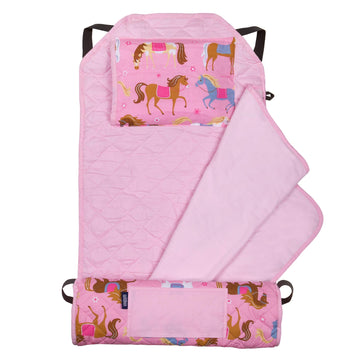 Wildkin Kids Modern Nap Mat With Reusable Pillow For Boys & Girls, Perfect For Elementary Sleeping Mat, Features Elastic Corner