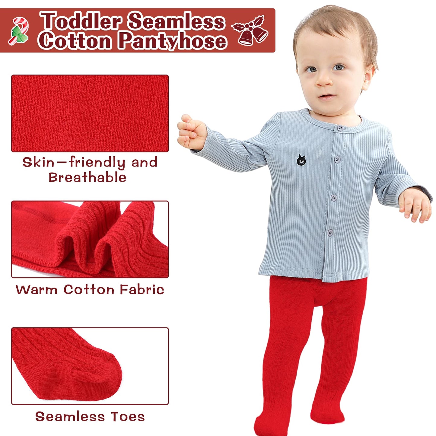 Zando Baby Leggings Infant Tights Baby Tights Infant Leggings Baby Leggings 6-12 Months Halloween Baby Leggings Christmas White
