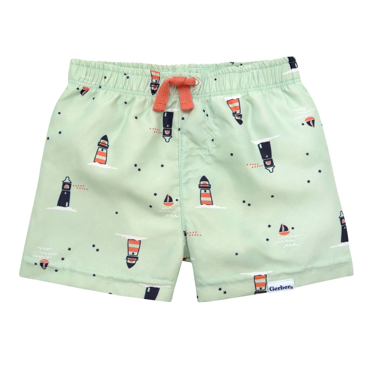 Gerber Baby Boy'S Toddler Long Sleeved Rashguard Swim Bathing Suit Set, Blue Sailboat, 3-6 Months